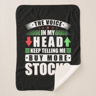 Investor In My Head Buy More Stocks Sherpa Blanket