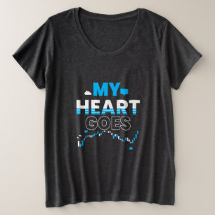 Investor My Heart Goes Chart Plus Size T-Shirt