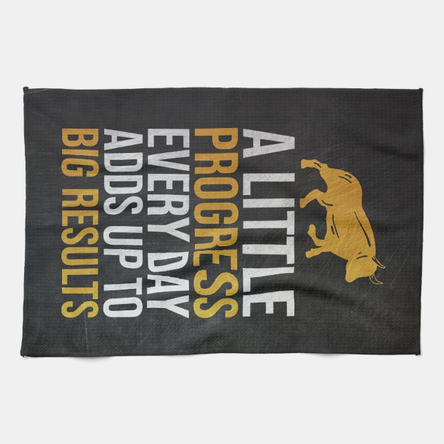 Investor Progress Big Results Tea Towel (Horizontal)