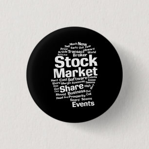 Investor Stock Market Words Head 3 Cm Round Badge