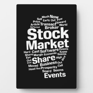 Investor Stock Market Words Head Plaque