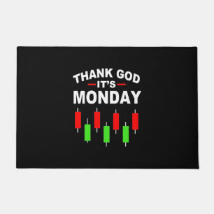 Investor Thank God It Is Monday Doormat