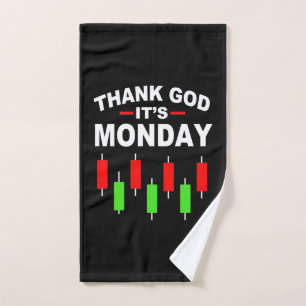 Investor Thank God It Is Monday Hand Towel
