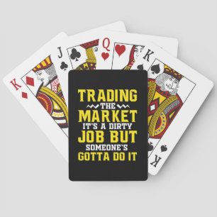 Investor Trading The Market Playing Cards