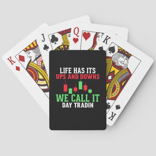 Investor We Call It Day Trading Playing Cards (Back)