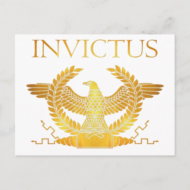 invictus golden eagle logo postcard (Front)