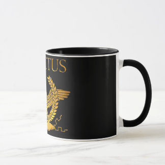 invictus golden logo mug