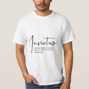 Invictus-I am the Master of my Fate-Black & White T-Shirt