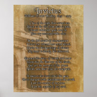 Invictus, prose on parchment look background