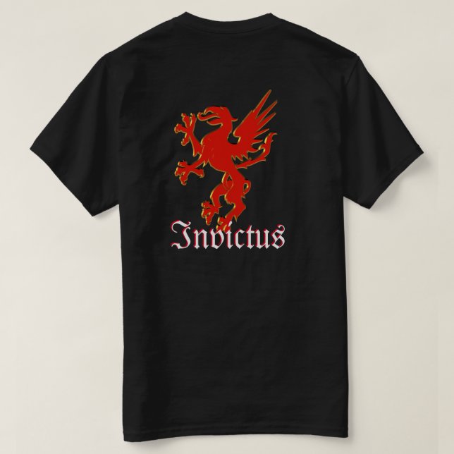 Invictus tee shirt, Red Dragon (Design Back)