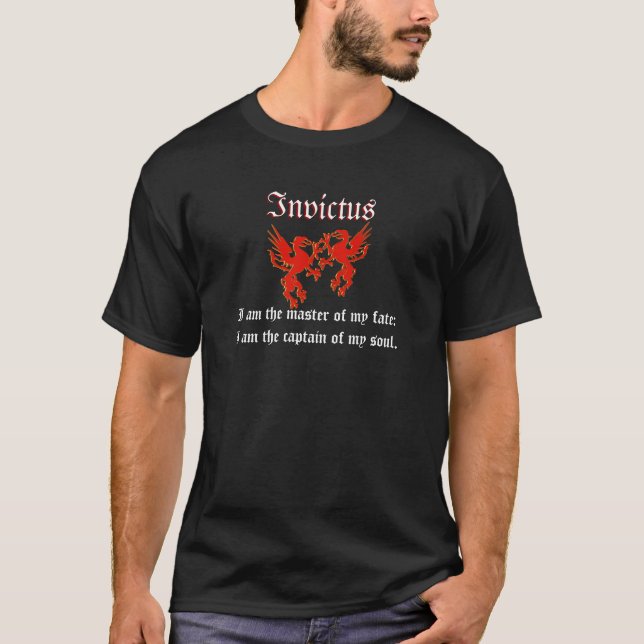Invictus tee shirt, Red Dragon (Front)