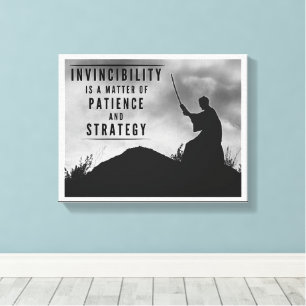 Invincibility is a Matter of Patience and Strategy Canvas Print