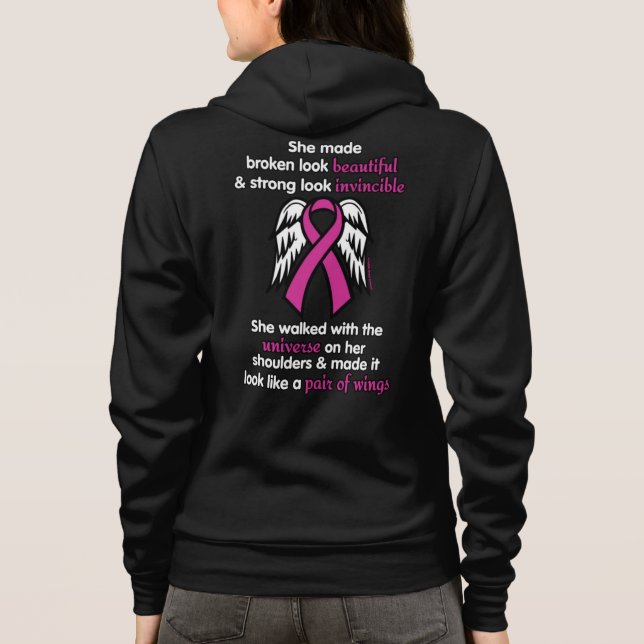 INVINCIBLE...Breast Cancer Hoodie (Back)