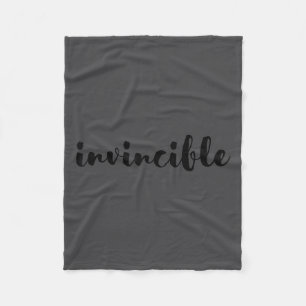 Invincible - Motivational  Fleece Blanket