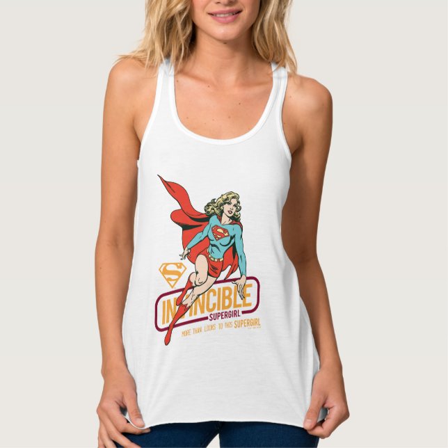 Invincible Supergirl Retro Graphic Singlet (Front)