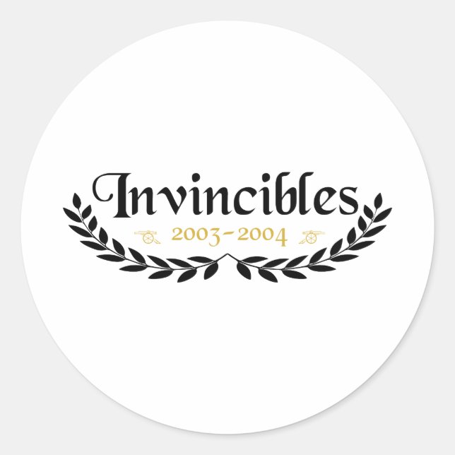 Invincibles Arsenal Classic Round Sticker (Front)