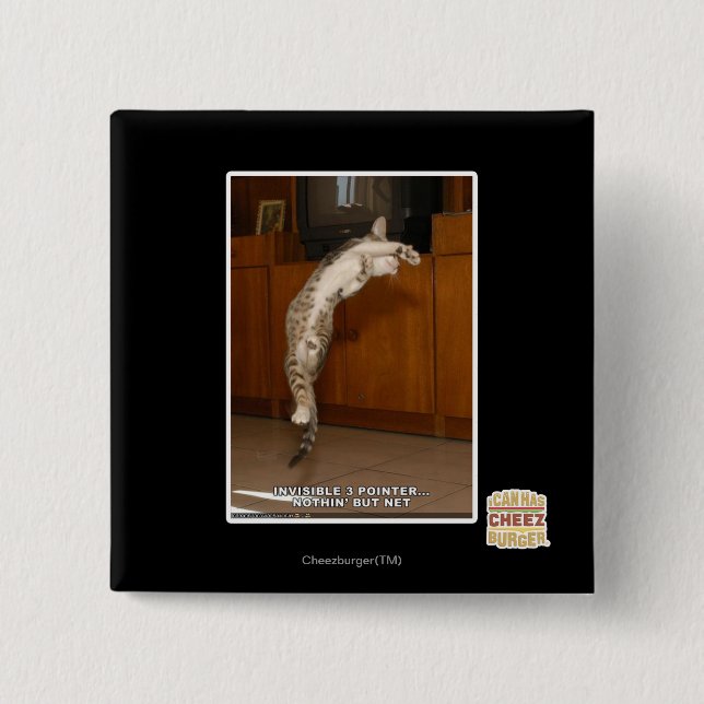 Invisible 3 Pointer 15 Cm Square Badge (Front)