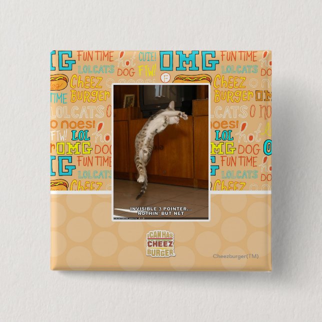 Invisible 3 Pointer 15 Cm Square Badge (Front)