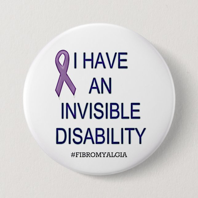 Invisible Disability 7.5 Cm Round Badge (Front)