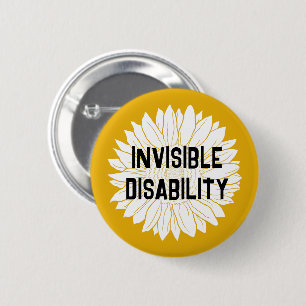 invisible disability awareness 6 cm round badge