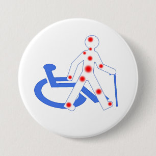 Invisible disability / Visible 7.5 Cm Round Badge