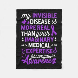 Invisible Disease Is More Real  Fleece Blanket
