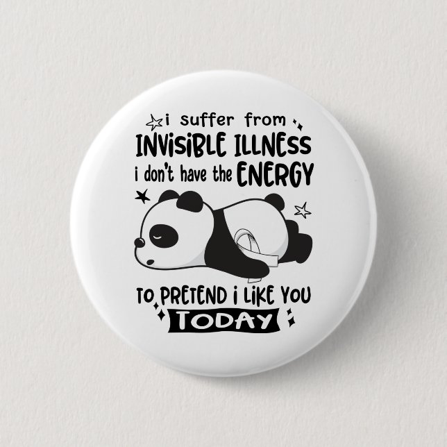 Invisible Illness Awareness Month Ribbon Gifts 6 Cm Round Badge (Front)