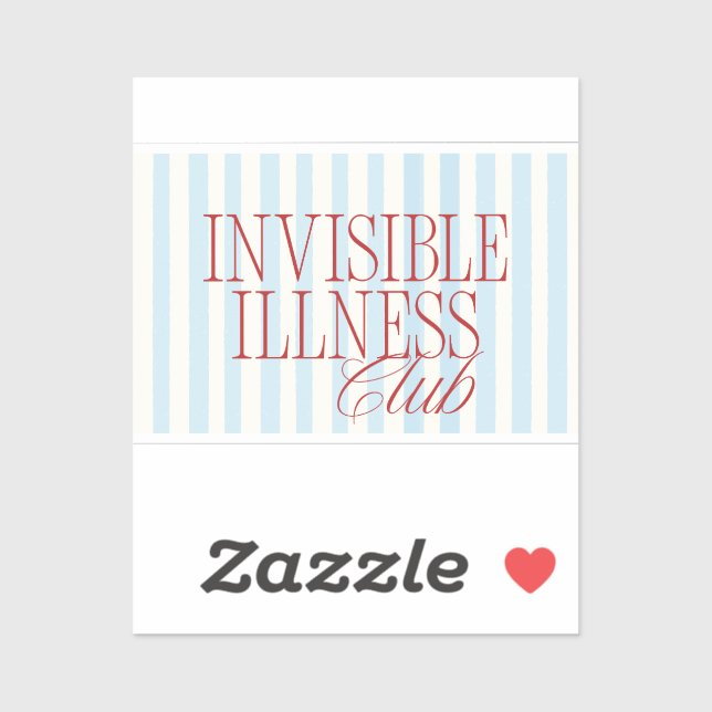 'Invisible Illness Club' Cute Spoonie Sticker