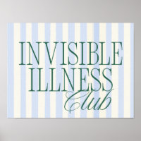 'Invisible Illness Club' Health Awareness Poster