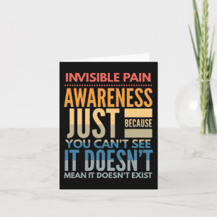 Invisible Pain Awareness - Fibromyalgia Chronic Fa Card