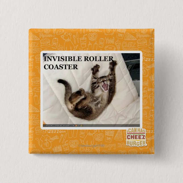 Invisible Roller Coaster 15 Cm Square Badge (Front)