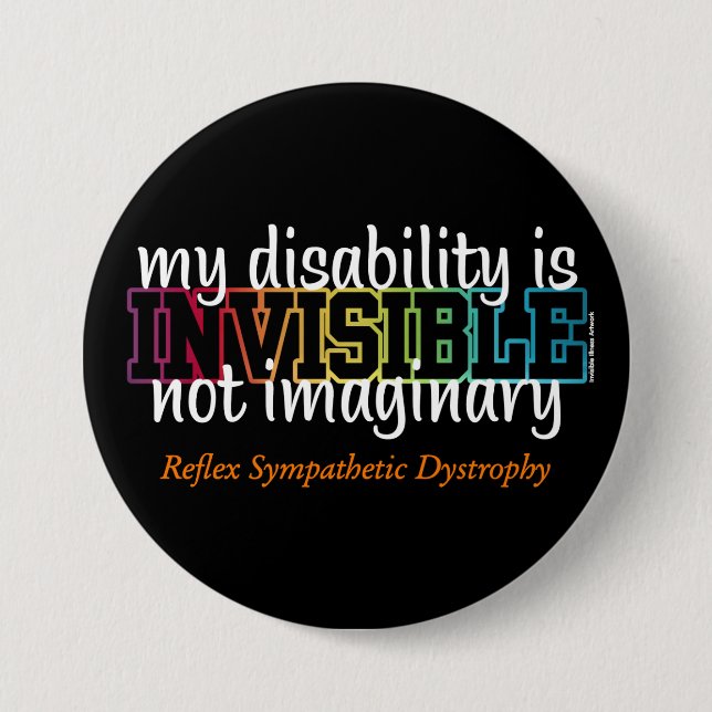 INVISIBLE...RSD 7.5 CM ROUND BADGE (Front)