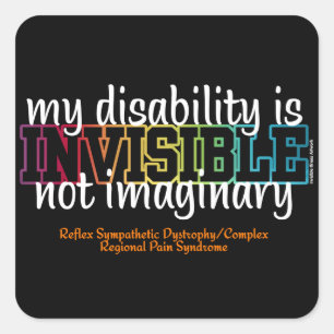 INVISIBLE...RSD/CRPS SQUARE STICKER
