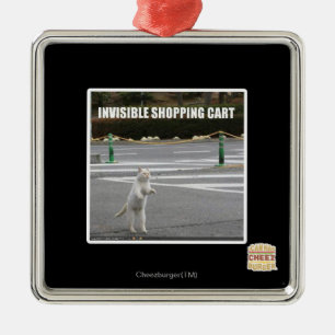 INVISIBLE SHOPPING CART METAL TREE DECORATION