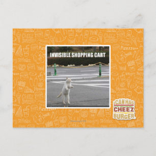 INVISIBLE SHOPPING CART POSTCARD