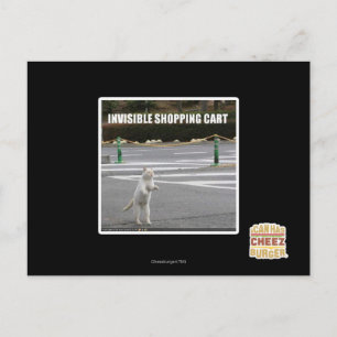 INVISIBLE SHOPPING CART POSTCARD