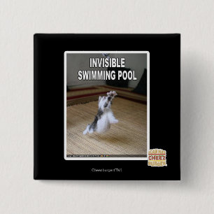 Invisible Swimming Pool 15 Cm Square Badge
