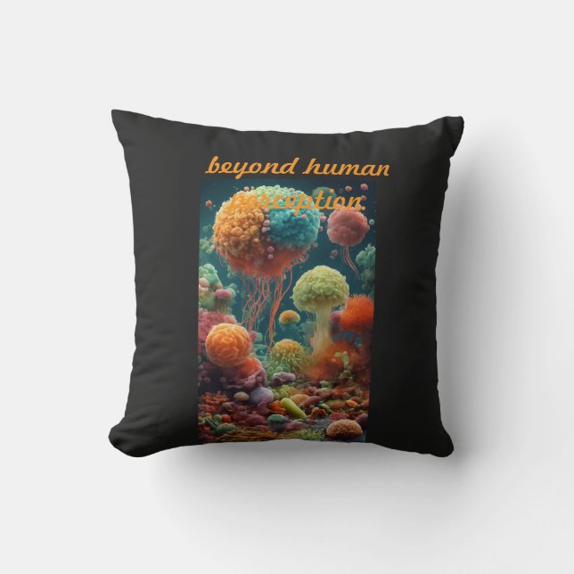Invisible Worlds: 80 Million Bacteria T-Shirt Cushion (Front)
