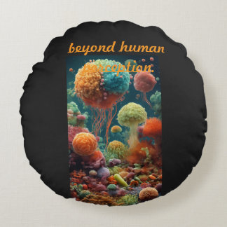 Invisible Worlds: 80 Million Bacteria T-Shirt Round Cushion