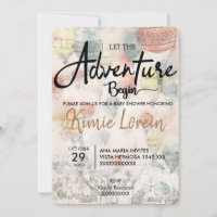INVITACIÓN BABY SHOWER QUE EMPIECE LA AVENTURA