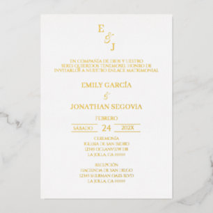 invitación blanco y negro minimalista