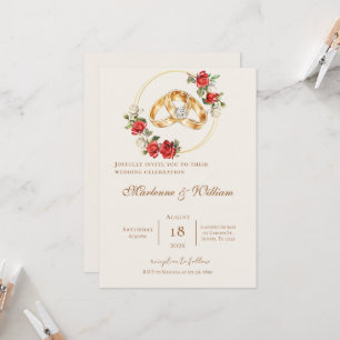 Invitación Boho Floral Wedding Invitation
