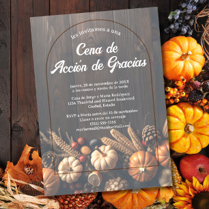 Invitación Cena de Acción de Gracias Con Calabazas Invitation