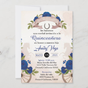 Invitación Charro/Huapango Quinceanera Invitation, Invitation