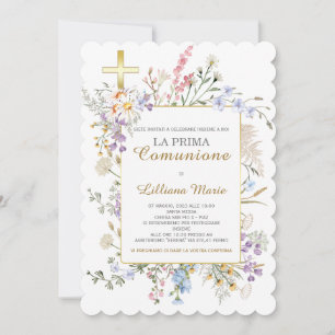 Invitación Comunión Niña Invitation