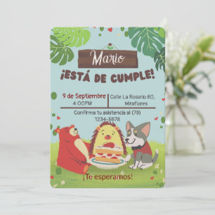 Invitación Cumpleaños Infantil para niño- Fiesta Invitation