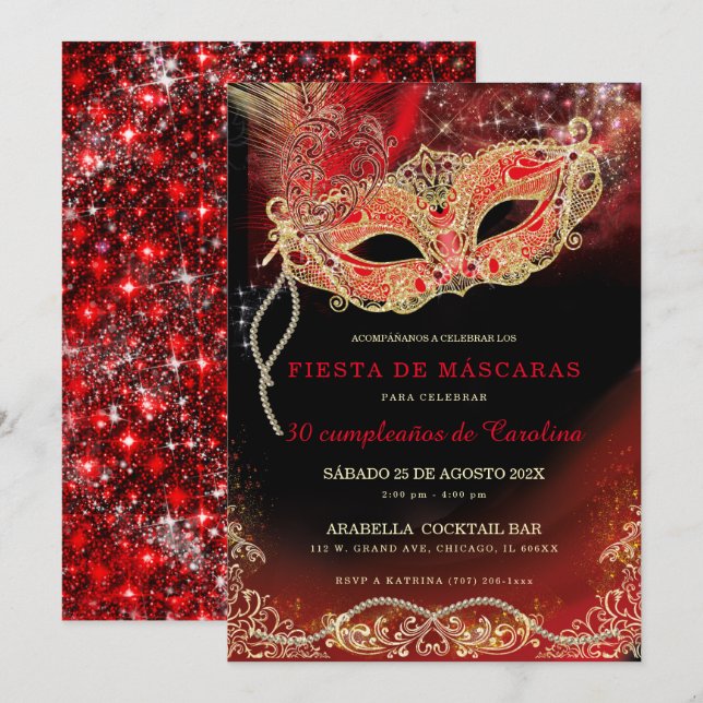 Invitación de 30 Años mujer Invitation (Front/Back)