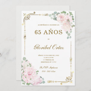 Invitación de 65 Años Mujer Invitation