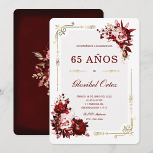 Invitación de 65 Años Mujer Invitation