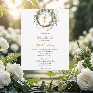 Invitación de bautismo para niño o niña.  invitation